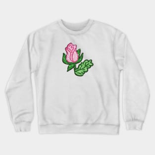 Sequin Rosebud Illustration Crewneck Sweatshirt